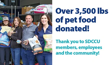 People holding pet food